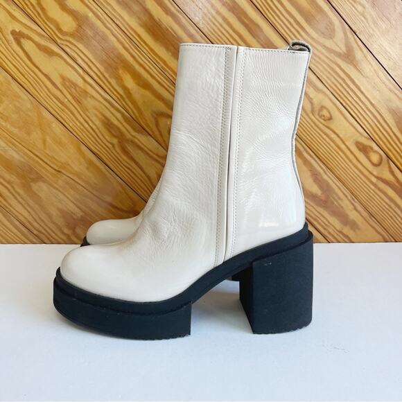 Steve Madden Patent Leather Block Heel Platform Boot - Picture 2 of 12